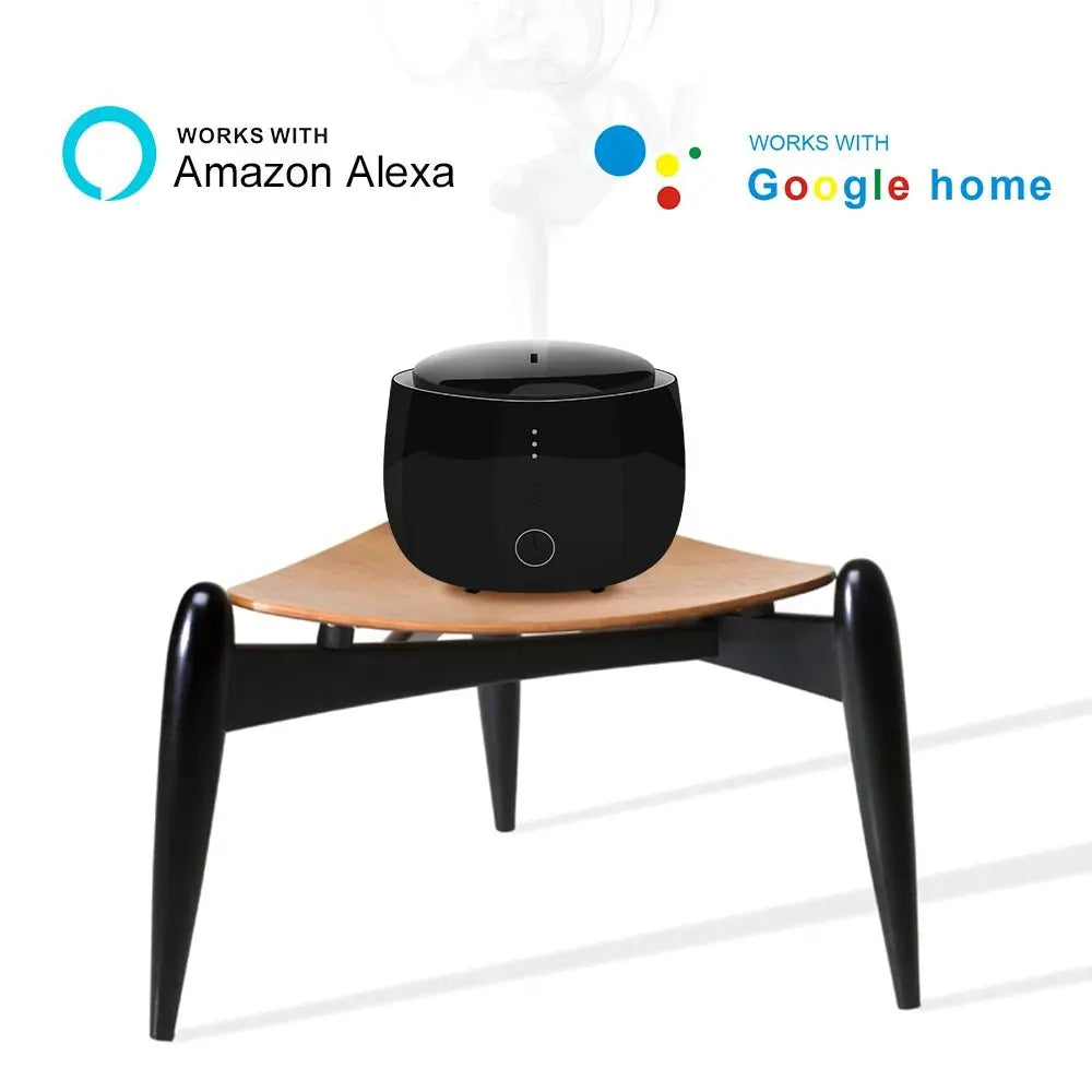 Benexmart WiFi Ultrasonic Air Humidifier Essential Oil Aromatherapy Diffuser Mist Maker with RGB Night Light 300ml Workwith Tuya - KAIROS