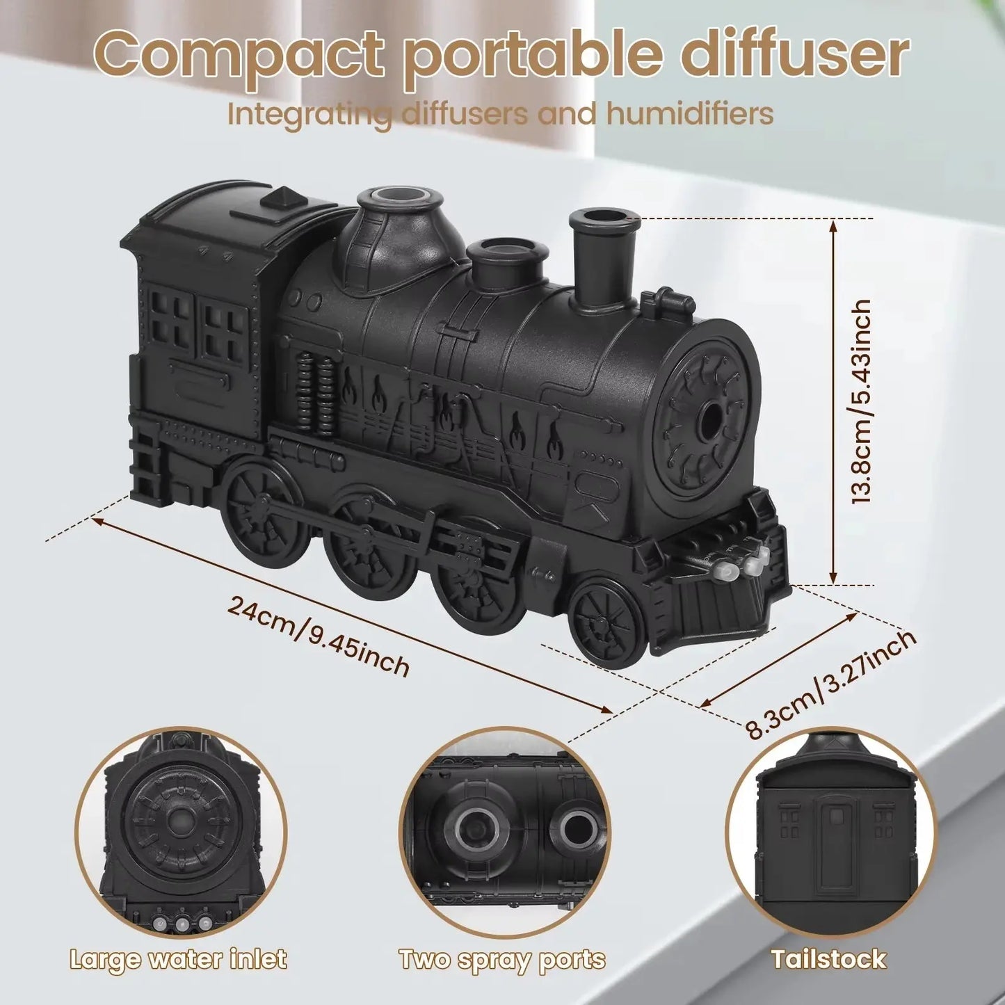 Train Air Humidifier Ultrasonic Aromatherapy Diffusers Mist Maker Fragrance Essential Oil Aroma Difusor Remote Control - KAIROS