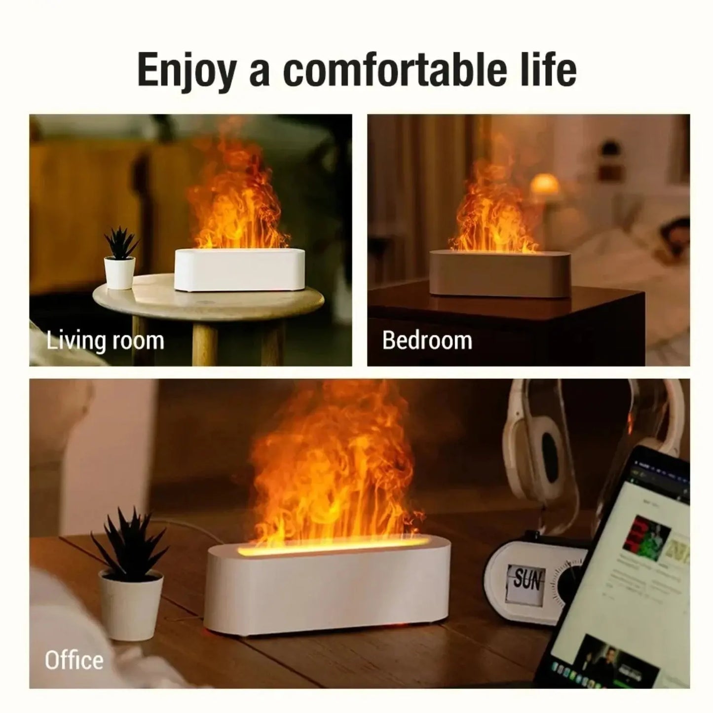 Turn your ordinary space into a serene and luxurious oasis with this modern and elegant essential oil diffuser and humidifier. E - KAIROS