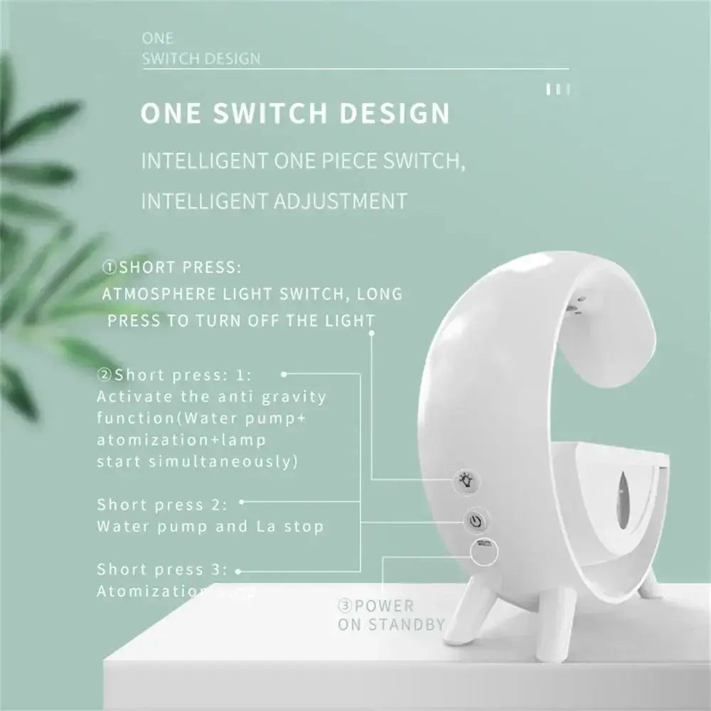 Anti - gravity Humidifier Creative Water Drop Desk Lamp Atmosphere LED Night Light For Office Home Descoration Table Lamps - KAIROS