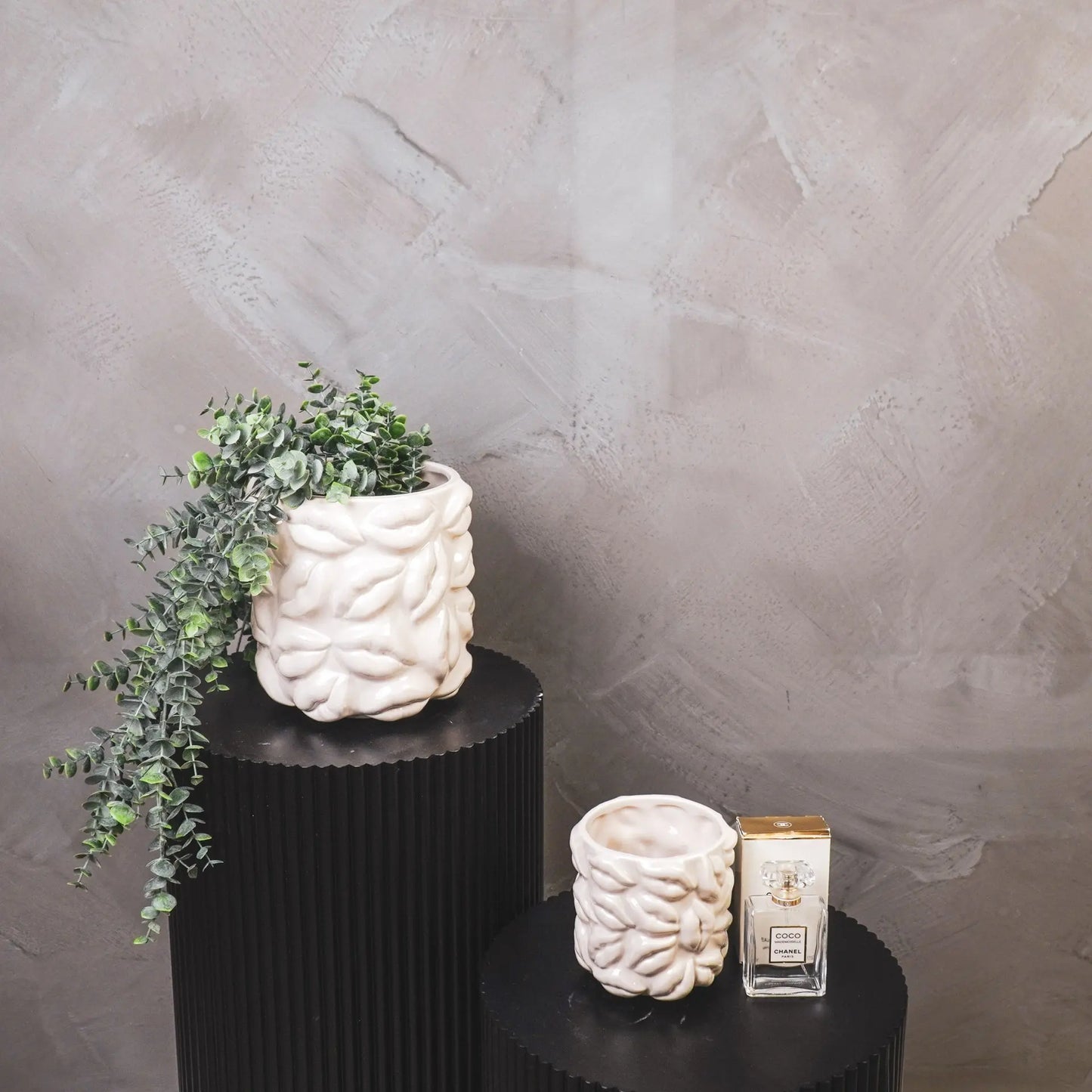 Pot - Kisses - Ceramics - Beige - 17,5x17,5x17,5cm - KAIROS