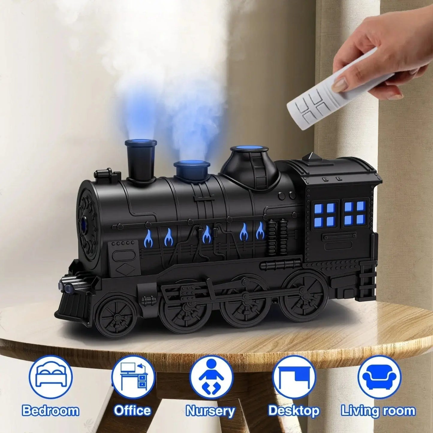 Train Air Humidifier Ultrasonic Aromatherapy Diffusers Mist Maker Fragrance Essential Oil Aroma Difusor Remote Control - KAIROS