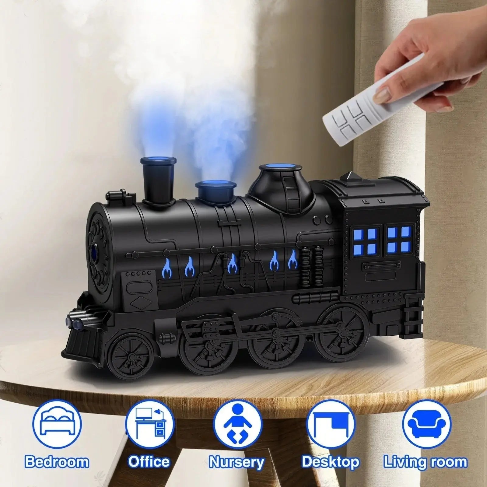 Train Air Humidifier Ultrasonic Aromatherapy Diffusers Mist Maker Fragrance Essential Oil Aroma Difusor Remote Control - KAIROS